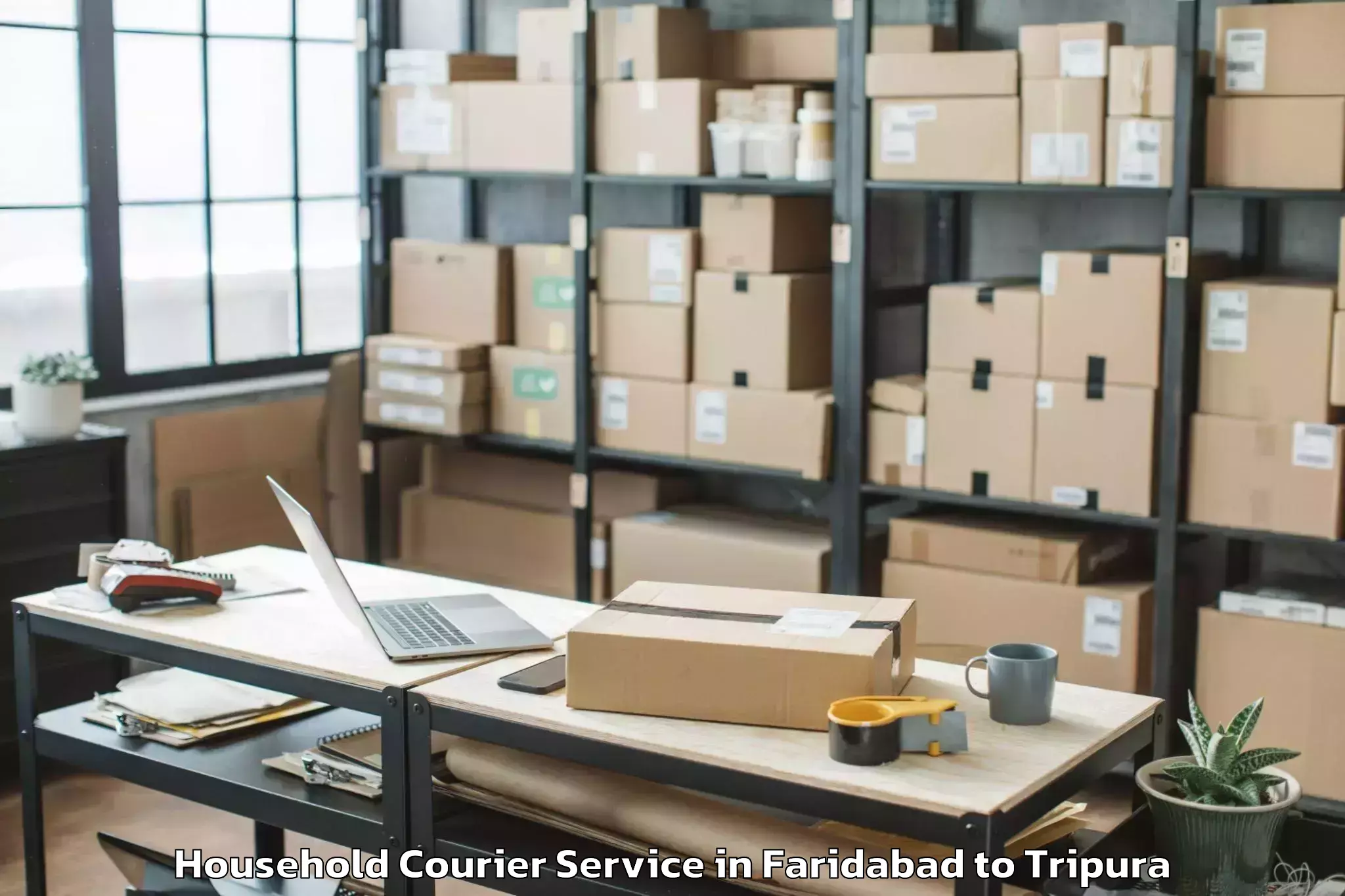 Book Faridabad to Hezamara Household Courier Online